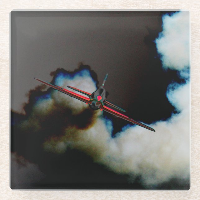 Flight 3 coastercna glass coaster (Front)