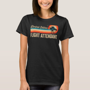 Flight Attendant Birthday Retro Vintage Men Dad T-Shirt
