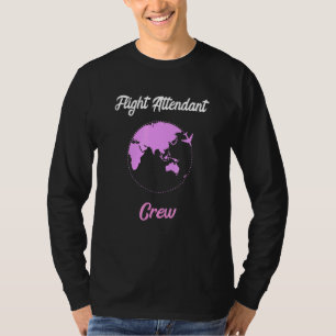 Flight Attendant Crew Stewardess Team Aviation Squ T-Shirt