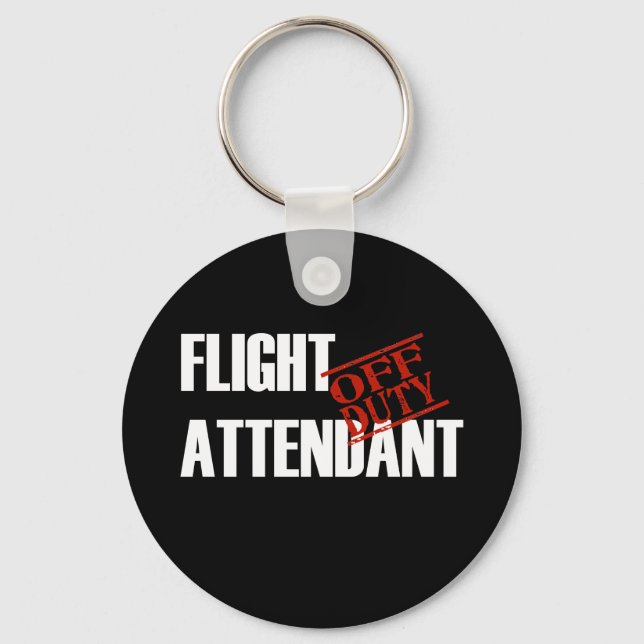 FLIGHT ATTENDANT DARK KEY RING (Front)