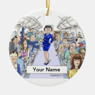 Flight Attendant - Female Ceramic Ornament