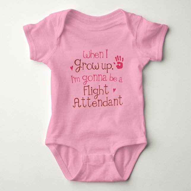 Flight Attendant (Future) Infant Baby T-Shirt Baby Bodysuit (Front)