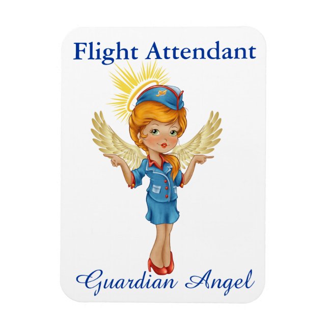 Flight Attendant - Guardian Angel - SRF Magnet (Vertical)