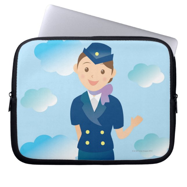 Flight Attendant Laptop Sleeve (Front)