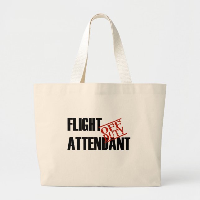 FLIGHT ATTENDANT LIGHT LARGE TOTE BAG (Front)