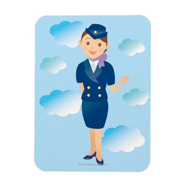 Flight Attendant Magnet (Vertical)