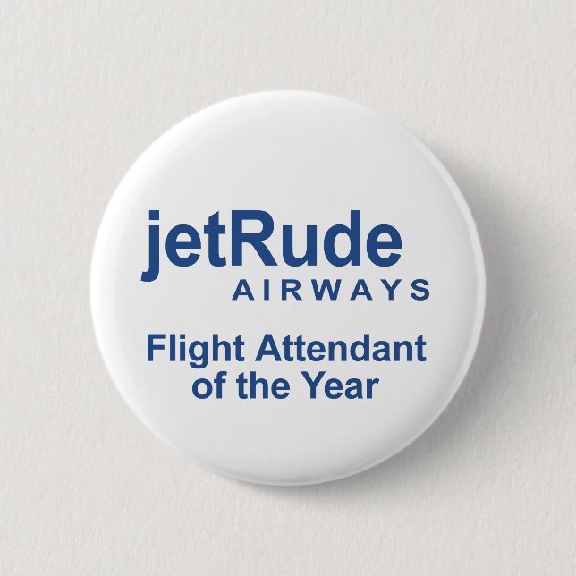 Flight Attendant of the Year 6 Cm Round Badge (Front)