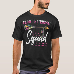 Flight Attendant Squad Cute Proud Pilot Crew Match T-Shirt