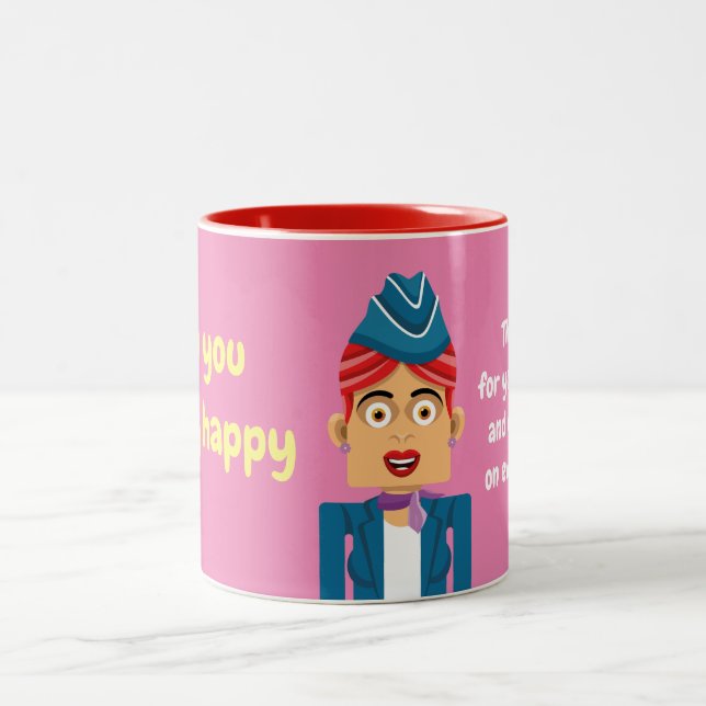 Flight Attendant Two-Tone Coffee Mug (Center)