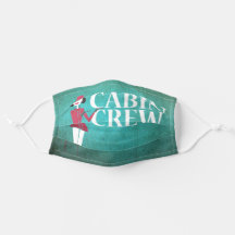 Flight Attendant with Cabin Crew Typography