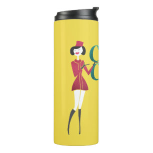 Flight Attendant with Cabin Crew Typography Thermal Tumbler