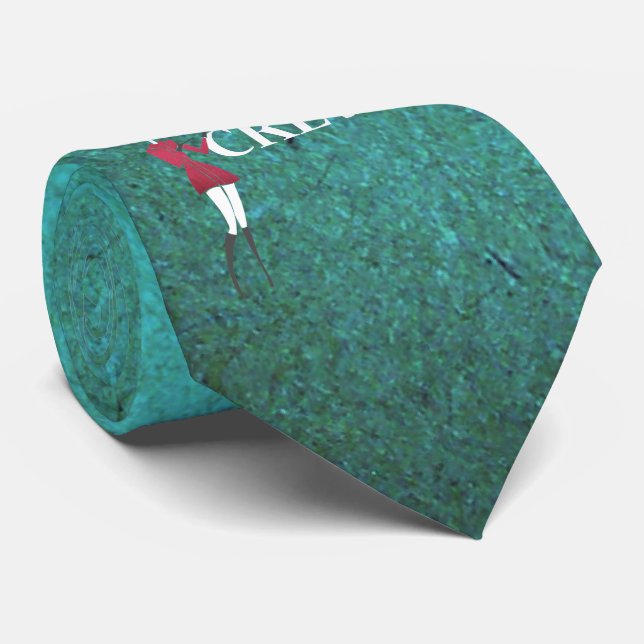Flight Attendant with Cabin Crew Typography Tie (Rolled)