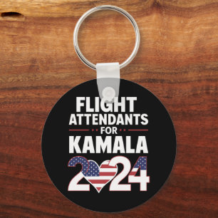 Flight Attendants For Kamala Harris 2024 Election Key Ring