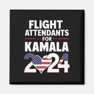 Flight Attendants For Kamala Harris 2024 Election Magnet