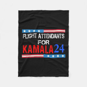 Flight Attendants For Kamala Harris 2024 Fleece Blanket