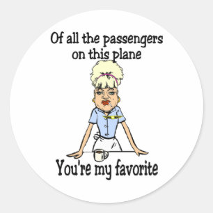 Flight Attendant's Welcome Classic Round Sticker