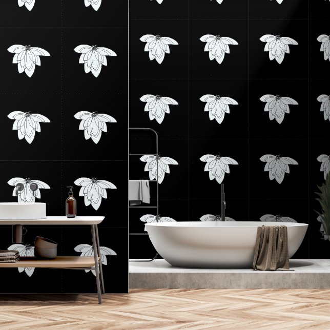 FLIGHT Black  Wallpaper (Bathroom)
