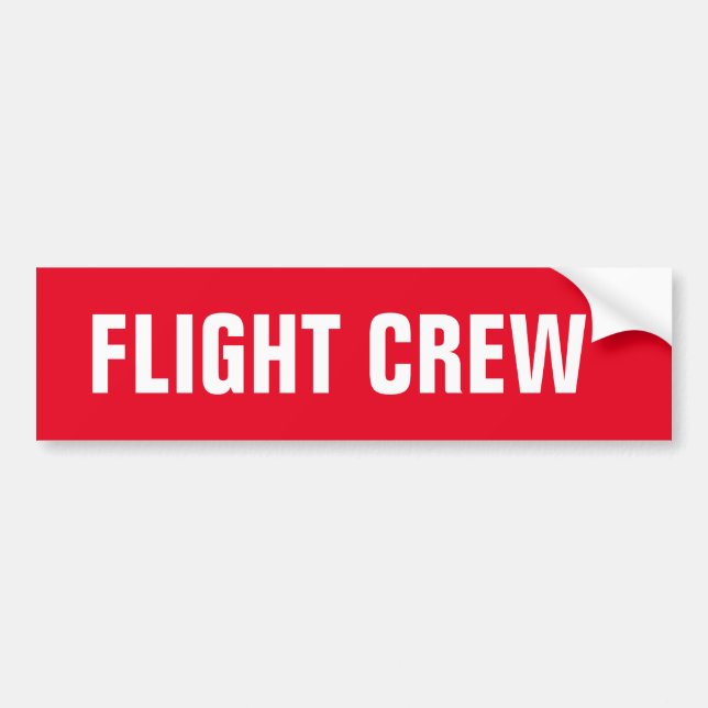 Flight Crew Bumper Sticker (Front)