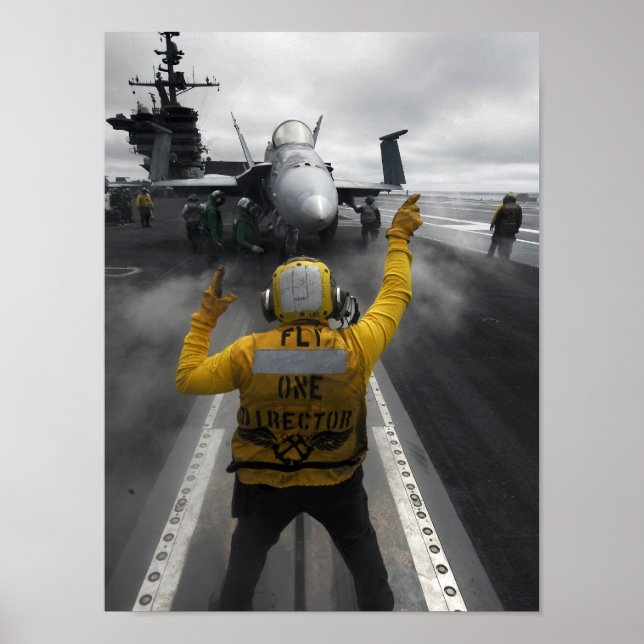 Flight Deck of Aircraft Carrier Poster (Front)