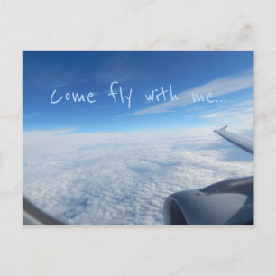Flight - Flying above the clouds Postcard