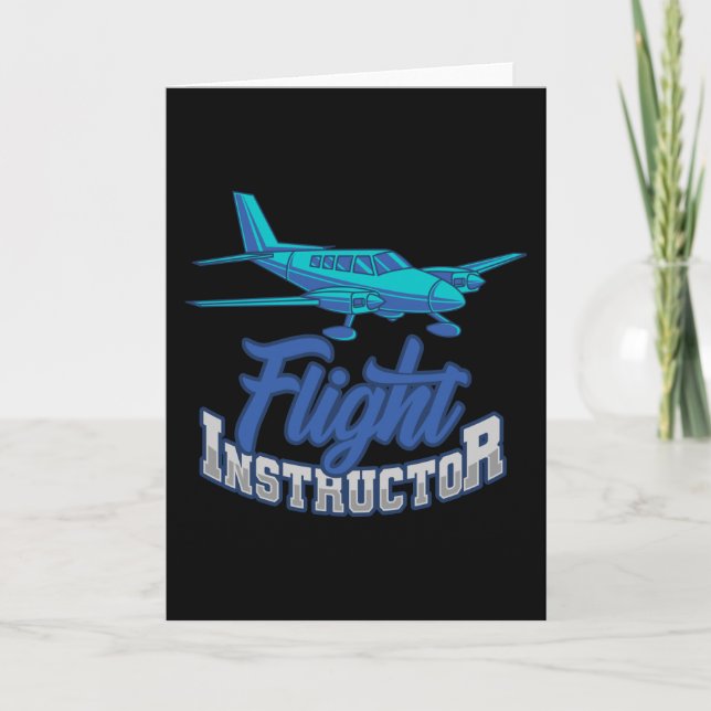 Flight Instructor CFI Pilot Trainer Aviation Card (Front)