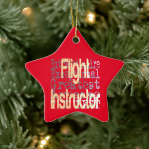 Flight Instructor Extraordinaire Ceramic Ornament