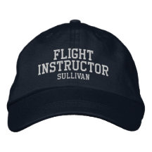 Flight Instructor Pilot Navy Blue & White Custom