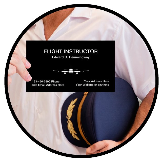 Flight Instructor Theme Business Card (Creator Uploaded)