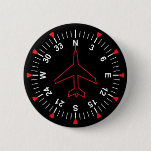 Flight Instruments 6 Cm Round Badge