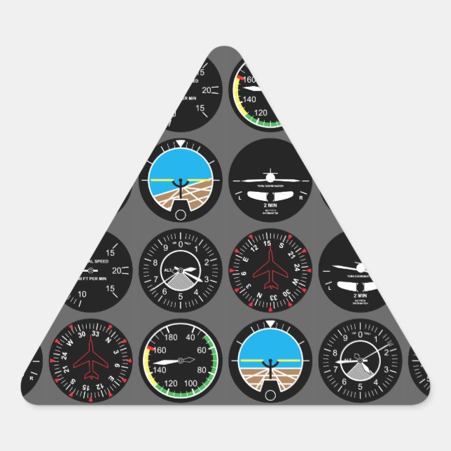 Flight Instruments Triangle Sticker (Front)