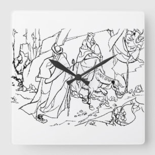 Flight into Egypt Square Wall Clock