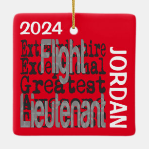 Flight Lieutenant Extraordinaire CUSTOM Ceramic Ornament