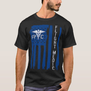 Flight Medic USA American Flag Air Flight Paramedi T-Shirt