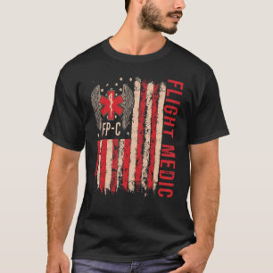 Flight Medic USA American Flag Air Flight Paramedi T-Shirt