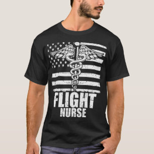 Flight Nurse American Flag T-Shirt