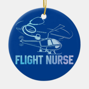 Flight Nurse Heartbeat Practitioner Nursing RN  Ceramic Ornament