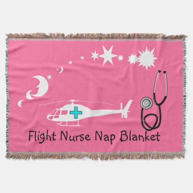 Flight Nurse Nap Blanket Pink (Front)