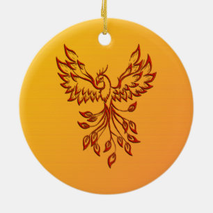 Flight of A Phoenix Ceramic Tree Decoration