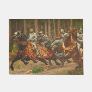Flight of Charles the Bold on Horseback Doormat