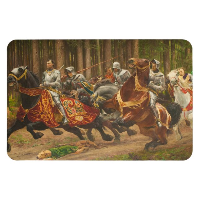 Flight of Charles the Bold on Horseback Magnet (Horizontal)
