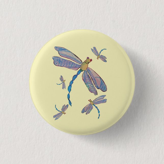 Flight of Dragonflies 3 Cm Round Badge (Front)