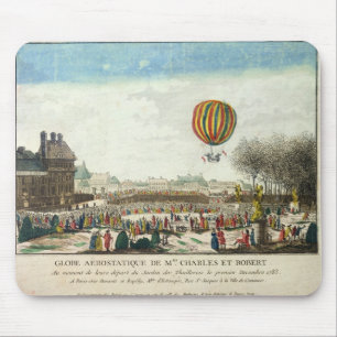 Flight of Jacques Charles and Nicholas Robert Mouse Pad