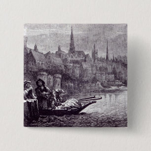 Flight of King James 15 Cm Square Badge