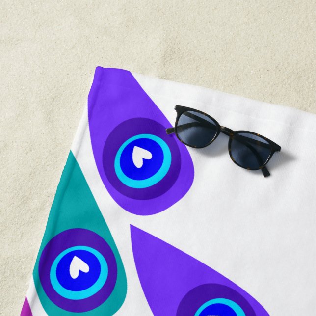 Flight of Royalty Beach Towel (In Situ)