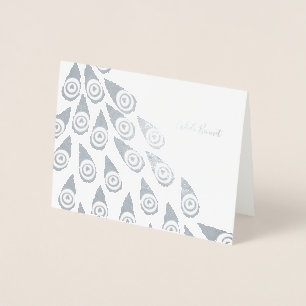 Flight of Royalty Name Stationery Foil Card