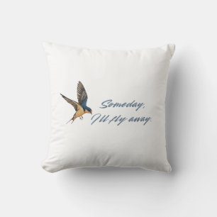 Flight of the Barn Swaloow Someday I'll Fly Away Cushion
