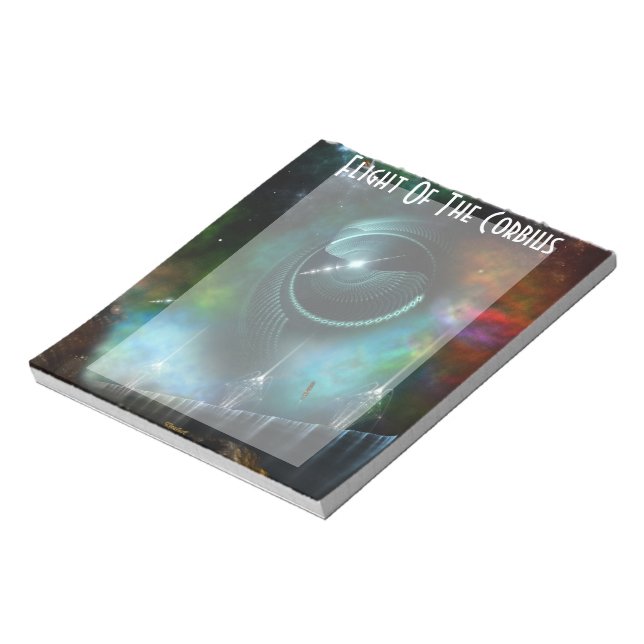 Flight Of The Corbius Fractal Art Notepad (Rotated)