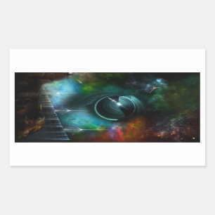 Flight Of The Corbius Fractal Art Rectangular Sticker