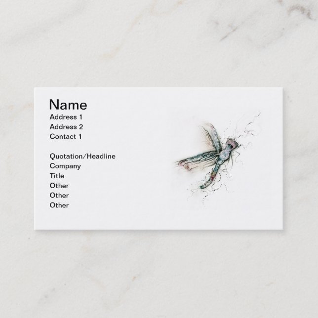 Flight Of The Dragonfly Business Card (Front)