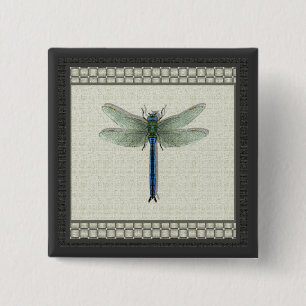 Flight of the Dragonfly Fashion 15 Cm Square Badge